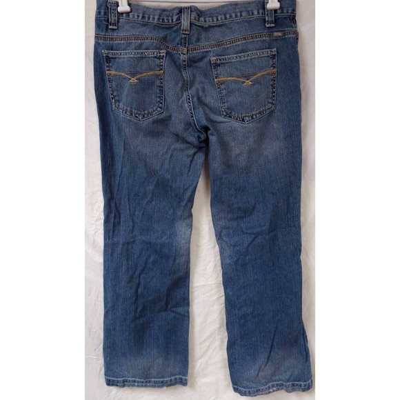 Cruel Girl Utility Fit Womens 13R Medium Wash Mid Rise Bootcut Denim Jeans 36X32 - Picture 4 of 14